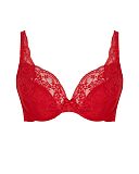 Heidi High Apex Non Padded Plunge Bra Ruby Red TKD Lingerie Panache Fashion CF1