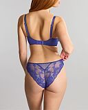 Heidi High Apex Plunge Bra And Brazilian Brief Indigo