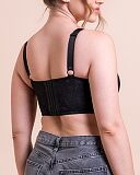 Hype Lace Longline Corset Bra Black