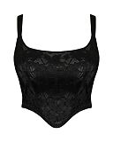 Hype Lace Longline Corset Bra Black