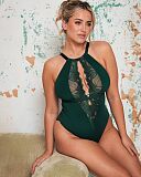 Indulgence Stretch Non Wired Lace Body Emerald