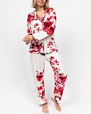 Isabella Floral Printed Jersey Pyjama Set Ox Blood Mix TKD Lingerie Cyberjammies Fashion F2