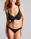 Jennifer Plunge Bikini And Brazilian Brief Aurora Black White TKD Lingerie Panache Swim Fashion F1