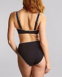 Jennifer Plunge Bikini And High Waist Brief Aurora Black White TKD Lingerie Panache Swim Fashion B1