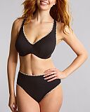 Jennifer Plunge Bikini And High Waist Brief Aurora Black White TKD Lingerie Panache Swim Fashion F1