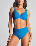 Jennifer Plunge Bikini And High Waist Brief Aurora Blue