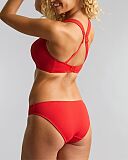 Jennifer Plunge Bikini Top And Brazilian Aurora Red TKD Lingerie Panache Swim Fashion B2