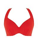 Jennifer Plunge Bikini Top Aurora Red TKD Lingerie Panache Swim Fashion CF2
