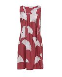Josie Leaf Print Short Nightdress Terracotta Mix