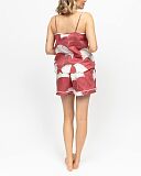 Josie Leaf Print Shorty Set Terracotta Mix