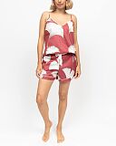 Josie Leaf Print Shorty Set Terracotta Mix