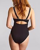 Lara Plunge Swimsuit Aurora Black White TKD Lingerie Panache Swim Fashion B1