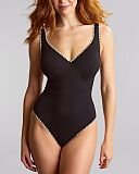 Lara Plunge Swimsuit Aurora Black White TKD Lingerie Panache Swim Fashion F2