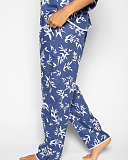 Libby Bambo Leaf Print BJ Set Indigo Mix TKD Lingerie Cyberjammies Fashion HF2