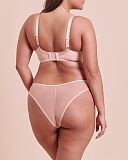 Lightstyle Scallop Plunge Bra And Brazilian Brief Blush Pink
