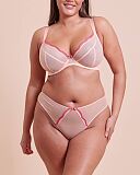 Lightstyle Scallop Plunge Bra And Brazilian Brief Blush Pink
