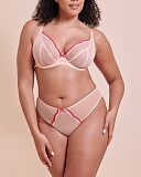 Lightstyle Scallop Plunge Bra And Brazilian Brief Blush Pink