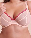 Lightstyle Scallop Plunge Bra Blush Pink