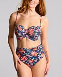 Liliflora Ashley Bandeau Bikini And High Waist Brief Liliflora Print