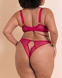Loved Up Balcony Bra And Brazilian Crimson TKD Lingerie Scantilly Fashion B1