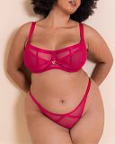 Loved Up Balcony Bra And Brazilian Crimson TKD Lingerie Scantilly Fashion F1