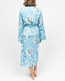 Madelyn Floral Print Long Dressing Gown Blue Mix
