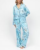Madelyn Floral Print Pyjama Set Blue Mix