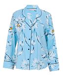 Madelyn Floral Print Pyjama Top Blue Mix