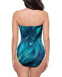 Maldiva Avanti Hidden Underwire Shaping Swimsuit Blue Multi TKD Lingerie Miraclesuit Fashion B1