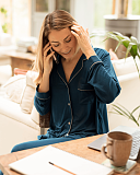 Maria Revere Jersey PJ Set Teal TKD Lingerie Cyberjammies Fashion L2