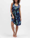 Midnight Berry Fruit Print Short Nightdress Navy Mix