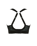 Non Wired Sports Bra Black Ice Blue TKD Lingerie Panache Fashion CB2