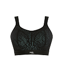 Non Wired Sports Bra Black Ice Blue TKD Lingerie Panache Fashion CF1