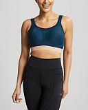 Non Wired Sports Bra Retro Navy TKD Lingerie Panache Fashion F2