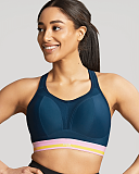 Non Wired Sports Bra Retro Navy TKD Lingerie Panache Fashion F3
