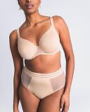 Nufit Balconnet Bra And High Waist Brief Beige TKD Lingerie Panache Core F2