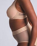 Nufit Balconnet Bra And High Waist Brief Beige TKD Lingerie Panache Core S1