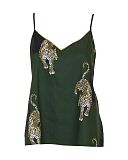Olive Leopard Print Cami Top Olive Green Mix TKD Lingerie Cyberjammies Fashion CF1