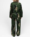 Olive Leopard Print Pyjama Set Olive Green Mix TKD Lingerie Cyberjammies Fashion B1