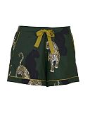 Olive Leopard Print Shorts Olive Green Mix TKD Lingerie Cyberjammies Fashion CF1