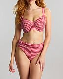 Olivia Full Cup Bikini And Midi Brief Red Gingham