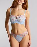 Ottilie Low Balcony Bra And Brazilian Brief Dusky Blue
