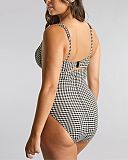 Paloma Balcony Swimsuit Black Gingham