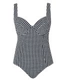 Paloma Balcony Swimsuit Black Gingham