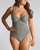 Paloma Balcony Swimsuit Black Gingham
