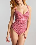 Paloma Balcony Swimsuit Red Gingham