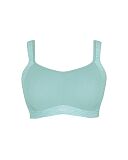 Power Wired Padded Sports Bra Aqua Hazel Wave Print
