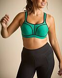 Power Wired Sports Bra Green And Sports Legging Black TKD Lingerie Panache Fashion F1