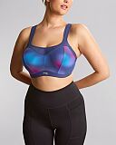 Power Wired Sports Bra Ombre Print Ink