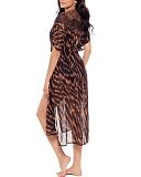 Raya De Safari Georgette Beaded Kimono Black Brown TKD Lingerie Miraclesuit Fashion B1